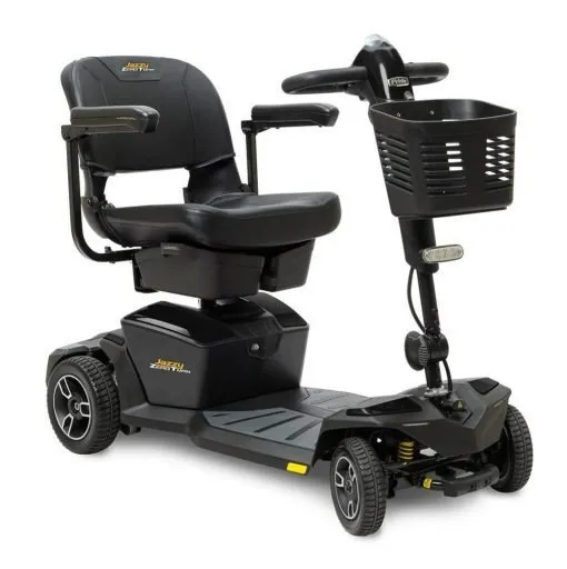 Pride Jazzy Zero Turn Four Wheel Scooter – Onyx Black Divine Mobility | Home Healthcare Store