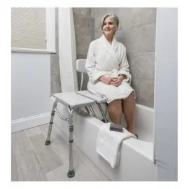 Drive Medical Splash Defense Transfer Bench with Curtain Guard Protection Divine Mobility | Home Healthcare Store