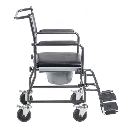 Drive Medical Upholstered Drop Arm Wheeled Commode 11120SV-1F Divine Mobility | Home Healthcare Store