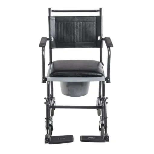 Drive Medical Upholstered Drop Arm Wheeled Commode 11120SV-1F Divine Mobility | Home Healthcare Store