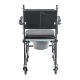 Drive Medical Upholstered Drop Arm Wheeled Commode 11120SV-1F Divine Mobility | Home Healthcare Store