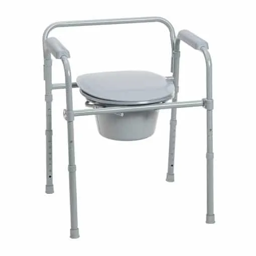 Drive Medical Folding Steel Commode RTL11158KDR Divine Mobility | Home Healthcare Store