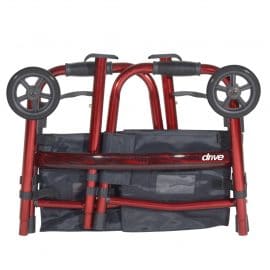 Drive Deluxe Folding Travel Walker with 5″ Wheels RTL10263KDR Divine Mobility | Home Healthcare Store