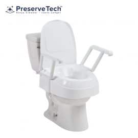 PreserveTech Secure Lock Raised Toilet Seat RTL12C003-WH Divine Mobility | Home Healthcare Store