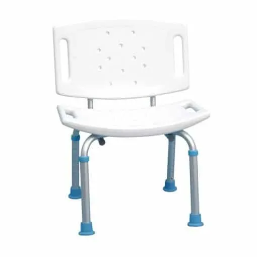 AquaSense Adjustable Bath Chair with Backrest Divine Mobility | Home Healthcare Store