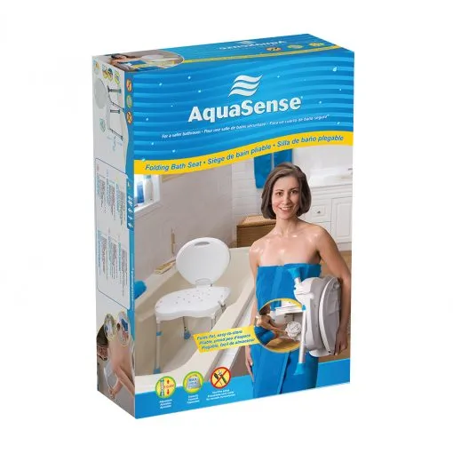 AquaSense Ergonomic Folding Bath Chair Divine Mobility | Home Healthcare Store