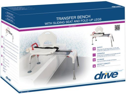 Drive Medical Folding Universal Sliding Transfer Bench Divine Mobility | Home Healthcare Store