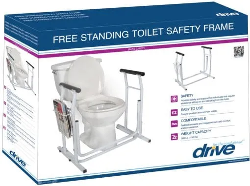 Drive Medical Free-standing Toilet Safety Rail RTL12079 Divine Mobility | Home Healthcare Store