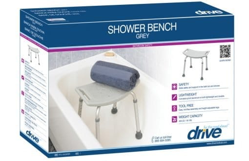 Drive Medical Bathroom Safety Shower Tub Bench Chair without Back Divine Mobility | Home Healthcare Store