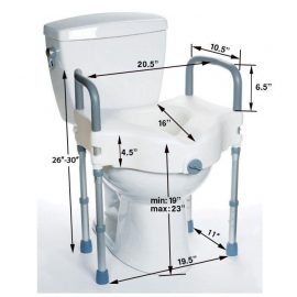 Raised Toilet Seat with Height Adjustable Legs MHRTSL Divine Mobility | Home Healthcare Store